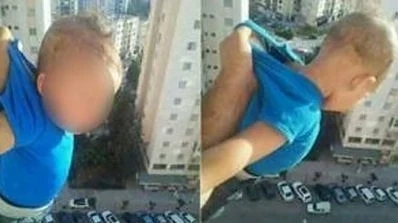 Мъж провеси бебе през прозореца за харесвания във Фейсбук