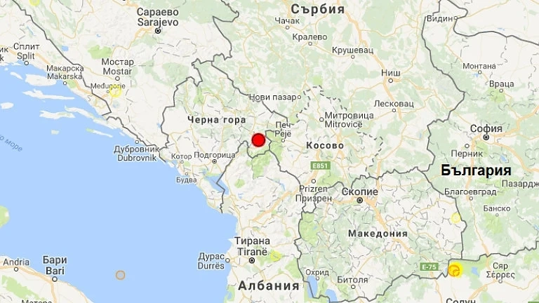 Земетресение люшна Черна гора