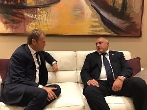 Бойко Борисов се среща с Доналд Туск преди откриването на Председателството утре