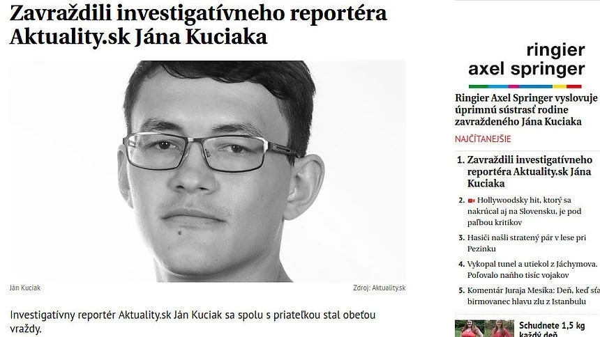  Словашки разследващ журналист е убит в дома си