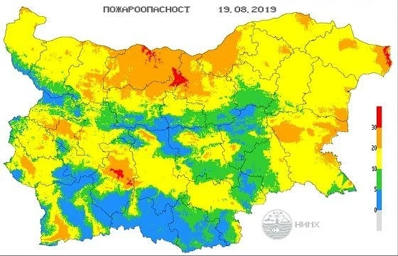 Пожари край Своге и Реброво, опасност от нови в почти цялата страна