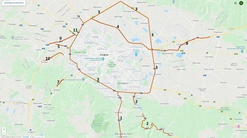 Фандъкова пусна списък на пътищата до София без винетка