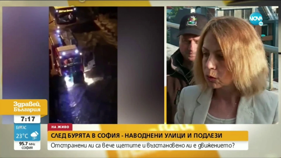 Бурята затвори подлеза на Лъвов мост, човек пострада от мълния 