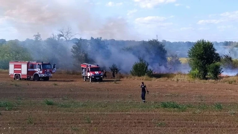 Пожарите в Хасково са под контрол, но хиляди декари са изгорели