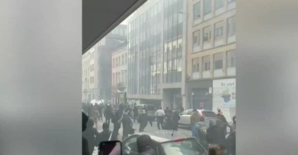 Протест срещу мерките за борба с коронавируса в Брюксел