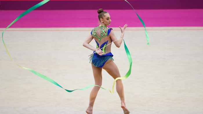Калейн, Николова и ансамбъл жени на Световната купа по художествена гимнастика в София
