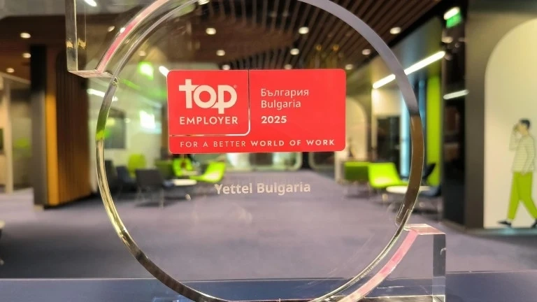 Yettel отново е Top Employer с резултат над средния за телеком бранша в света