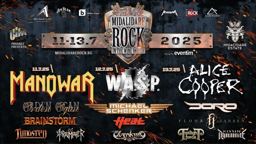 За поредна година Z-Rock изнася своя ефир на Midalidare Rock In The Wine Valley 11-13 юли 2025