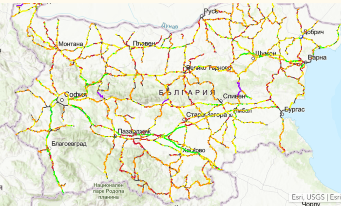 Интерактивна карта показва опасните пътища в България