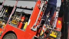 Три автобуса и влекач изгоряха на служебен паркинг в Костинброд